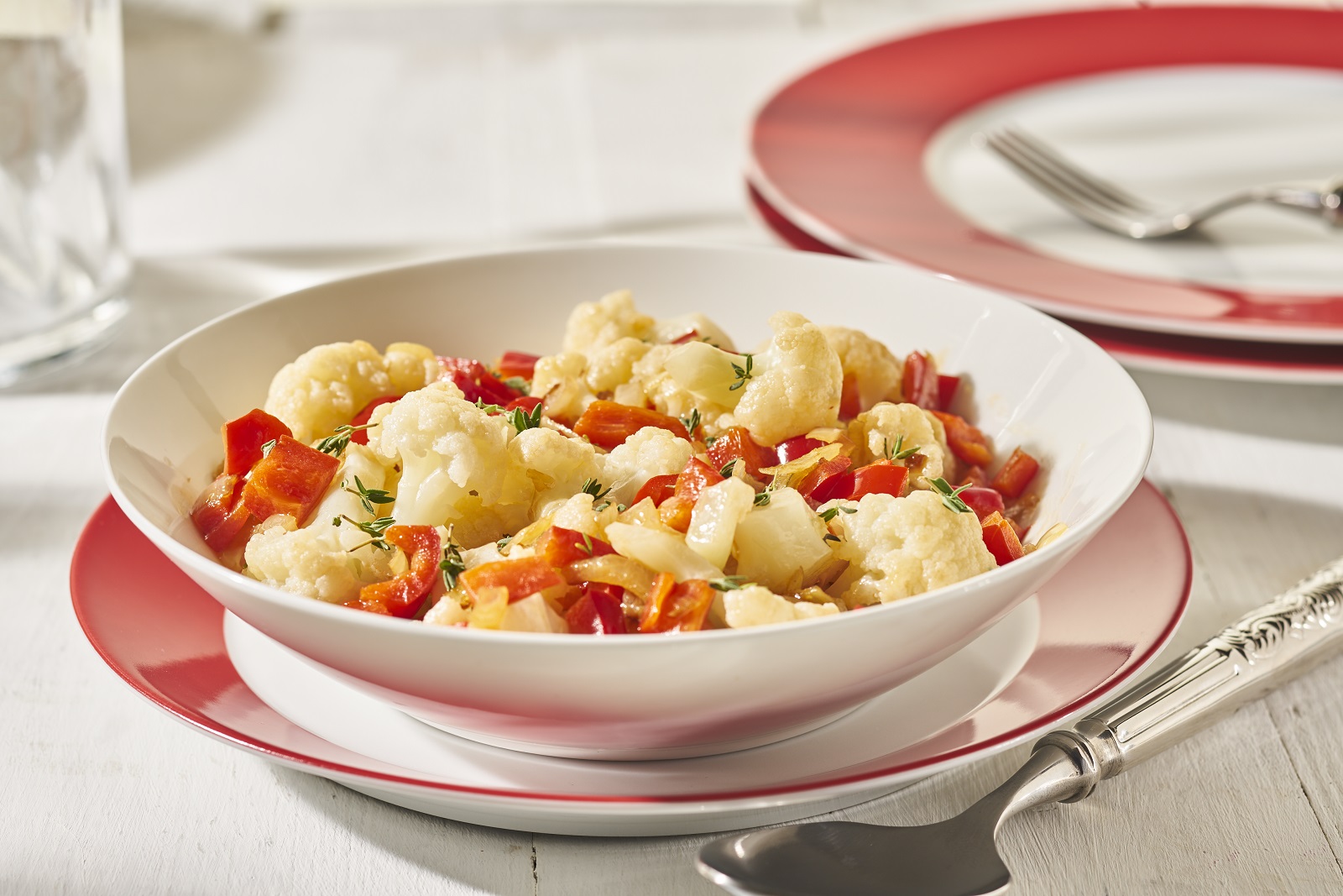 Veggipedia - Cauliflower with onion and pepper